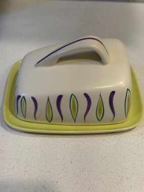 Poole England Covered Butter Cheese Dish